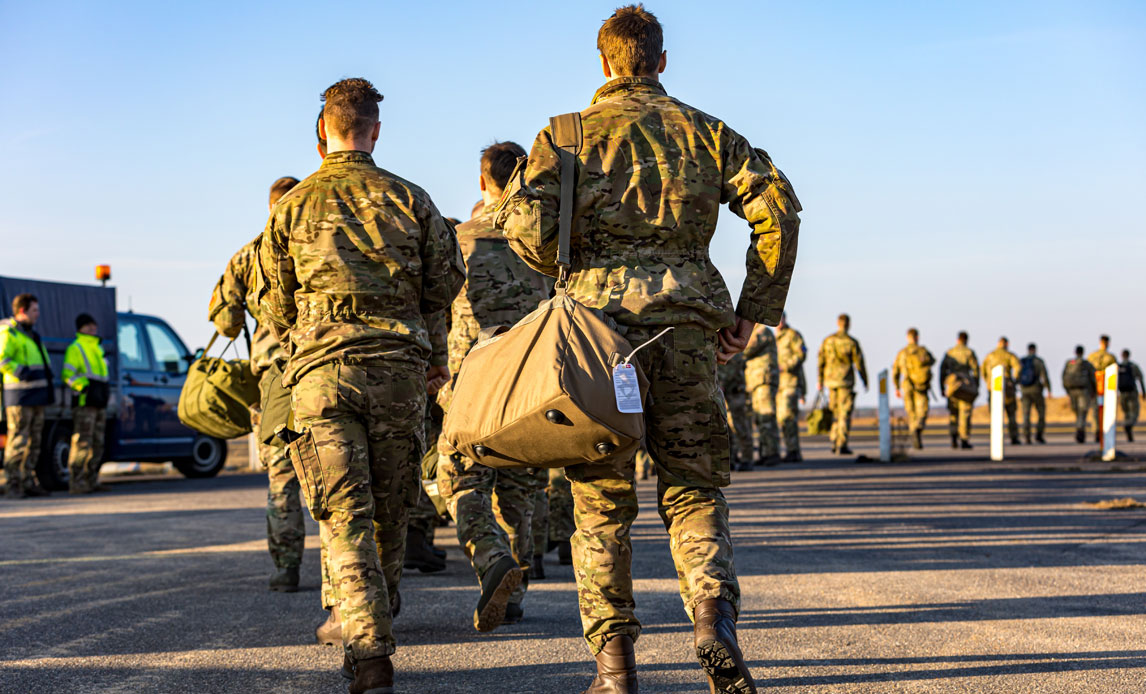 Soldaterne på vej til NATOs's fremskudte tilstedeværelse mod øst