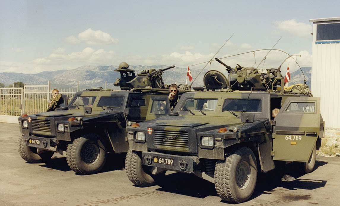I 1997 var 59 danske soldater fra opklarings-eskadronen fra Bornholm, Gardehusarregimentet, udsendt på OSCE-missionen Albanian Force Multinationale Protectione (AFMP).