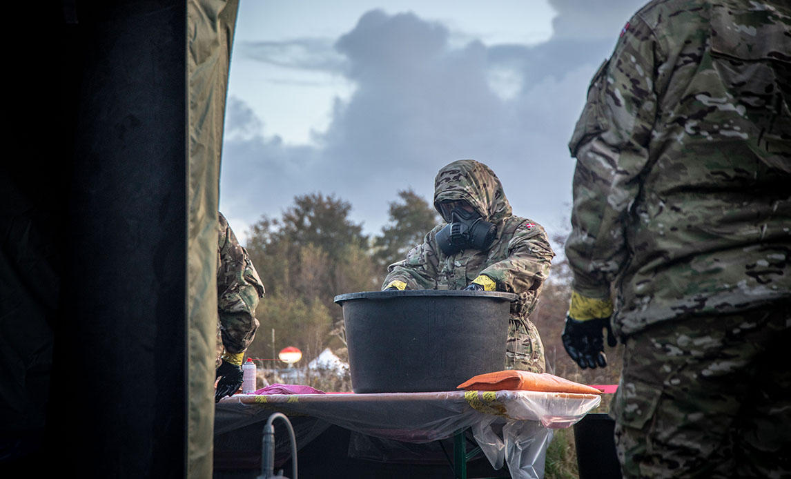 CBRN- & Konstruktionsbataljon fra Skive støtter Fødevarestyrelsen og Beredskabsstyrelsen, når de i denne tid udfører deres arbejde i forbindelse med aflivning af mink i Nordjylland.