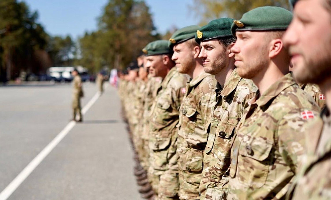 Danske soldater i Letland i forbindelse med Transfer of Authority (ToA) og velkomstceremoni for det danske styrkebidrag til Letland.