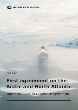 Danish patrol vessel in the Arctic Sea