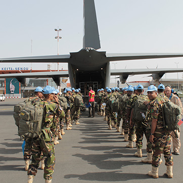 C-130- transportbidrag af personer og cargo under MINUSMA. Foto: Forsvaret.